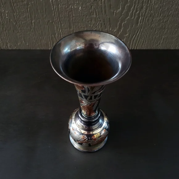 Vintage Ancient Egyptian Style Handmade Metal Vase Ornament - Picture 5 of 5